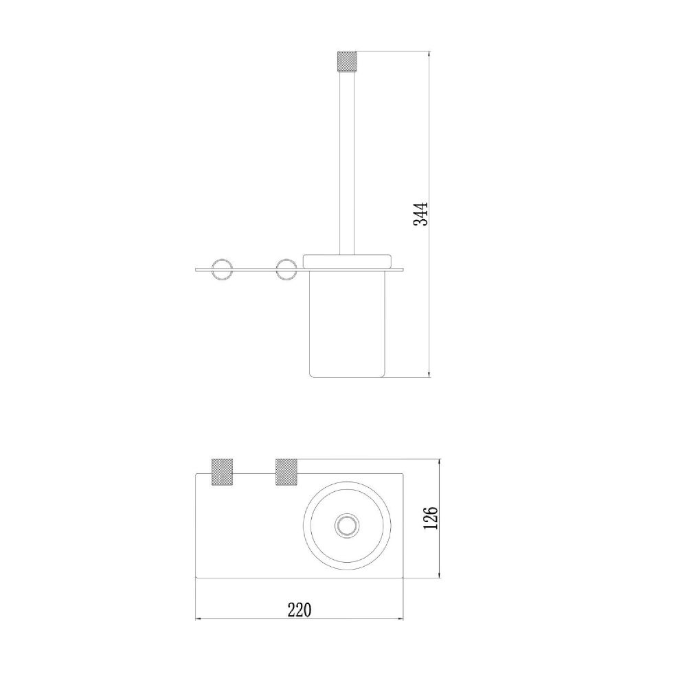 Ершик Savol S-002194HD, черный/бронза, артикул S-002194HD