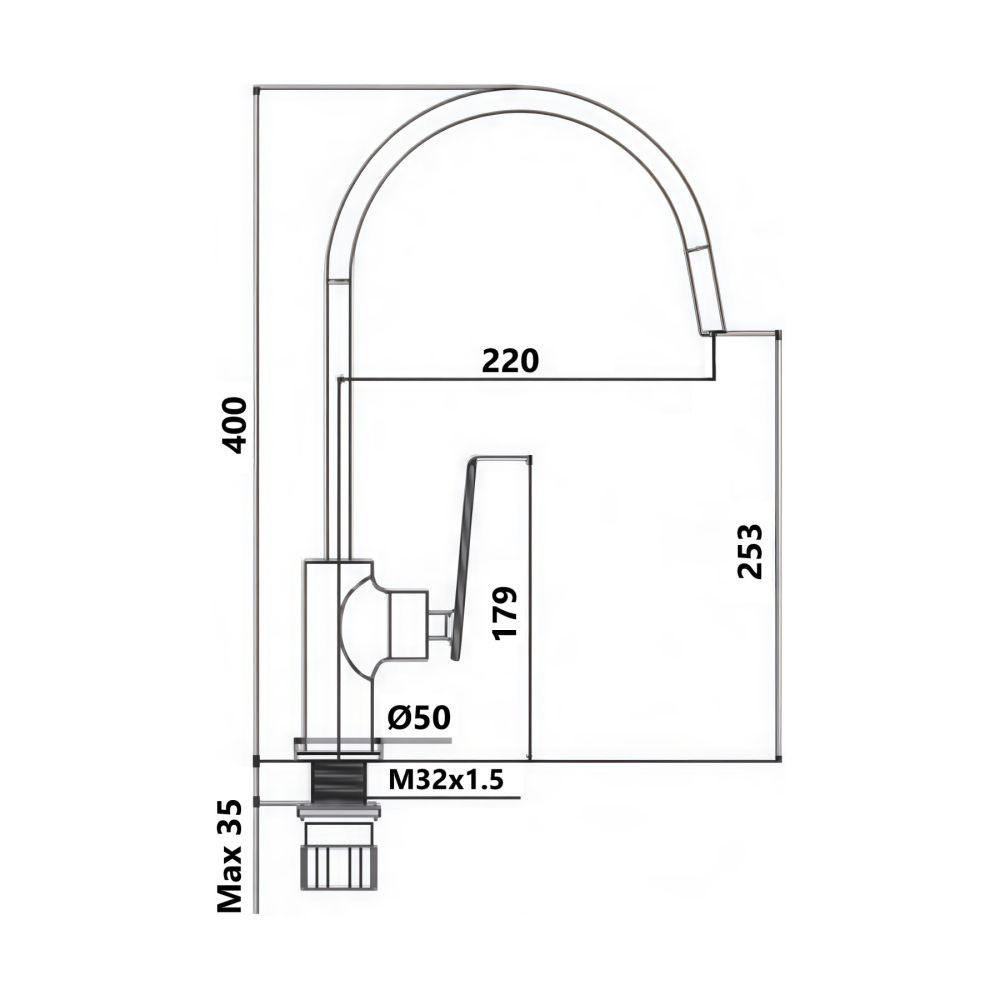 Смеситель для кухни Maretti Campanella CP31RZZ847, золотой сатин