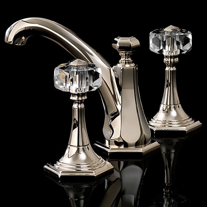 Devon&Devon Excelsior Gemstone Смеситель для раковины на 3 отв., донный клапан. Цвет: блестящий никель., артикул EXC-GM100NK