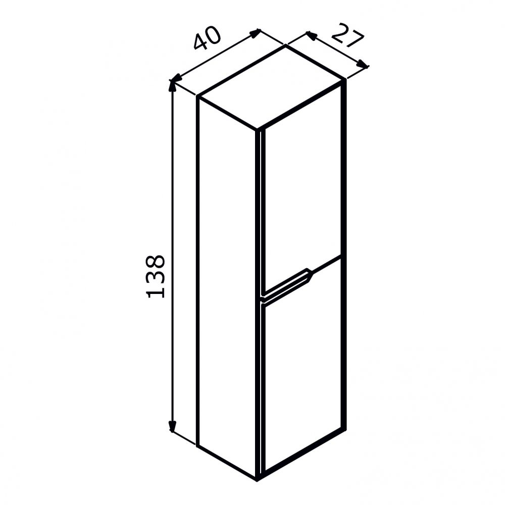 Пенал ORKA Craft 40 орех/антрацит, универсальный