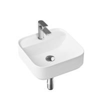 Комплект 4 в 1 Lavinia Boho Bathroom Sink Slim 21510335, накладная фарфоровая раковина 42 см, смеситель, латунный сифон, донный клапан quick-clac