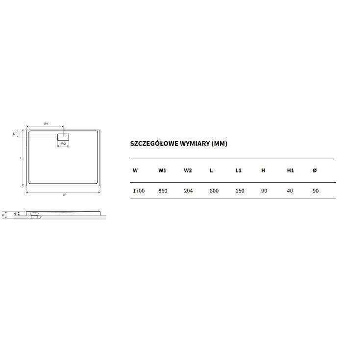 Поддон EXCELLENT Zero 170x80 (белый)