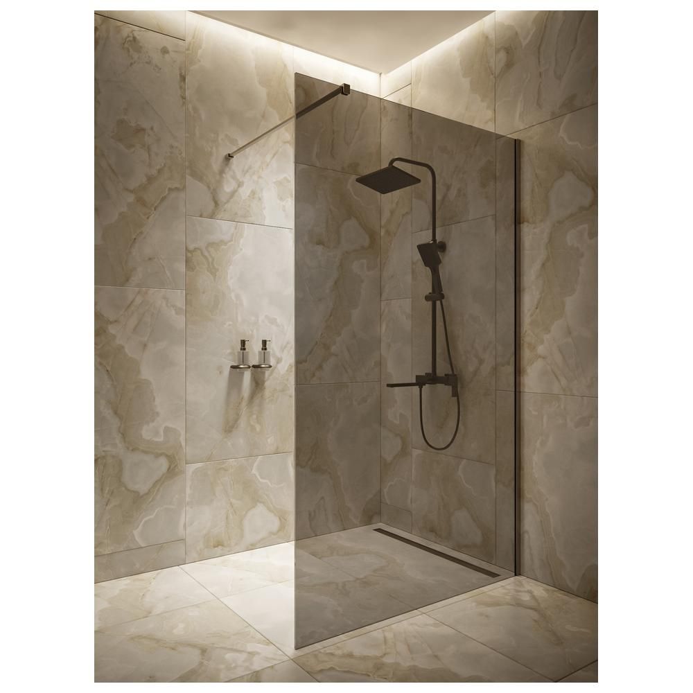 Душевая перегородка Knotlor WI120TG0GM 120х200, оружейная сталь