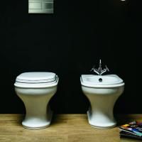 AZZURRA CHARME биде напольное 52х40см, с 1отв для смесителя, c креплением KIT 2000 CF, цвет белый