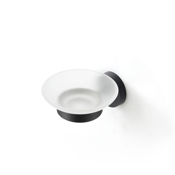 Мыльница, черный матовый, матовое стекло, сплав металлов, Sena, IDDIS, SENSBG0i42