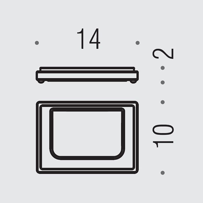 Colombo Look Мыльница, настольная, цвет: PVD графит матовый/матовое стекло