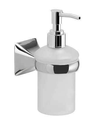 Gedy Cervino, настенный стеклянный дозатор с пластиковой помпой, цвет хром