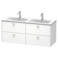 Duravit ME by Starck  Двойная раковина для мебели с перел., с 1 отв. под смес., 1300x490мм, Цвет: Белый