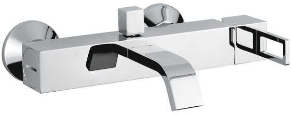 Emmevi Siris, однорычажный смеситель для ванны, ручка со стержнем (излив 17,7 см), без набора для душа, цвет хром