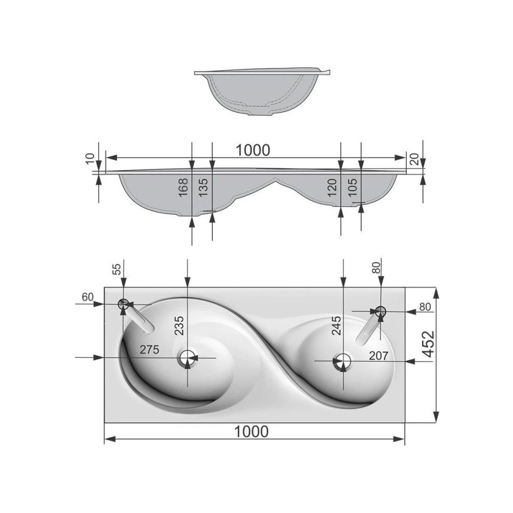 Раковина Velvex OTTO rkOTT.100-81, белый, артикул rkOTT.100-81