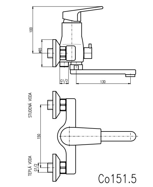 Смеситель для ванны Rav Slezak Colorado CO251.5
