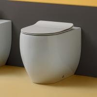 Kerasan Flo унитаз приставной 56см, слив в стену, в комплекте с крепежом WB5N, цвет белый