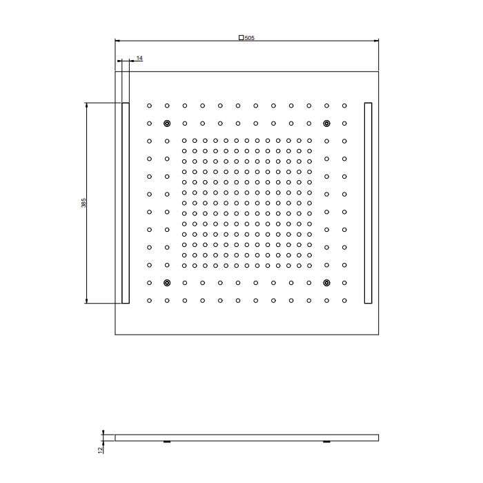 Gessi Colour Декоративная панель 500х500 мм, цвет: Gold PVD (к ней необходимо заказать 57921#238)