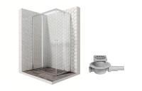 Душевой уголок Ambassador Kingston 14011101-MA1, прямоугольный, точечный трап, 120х80