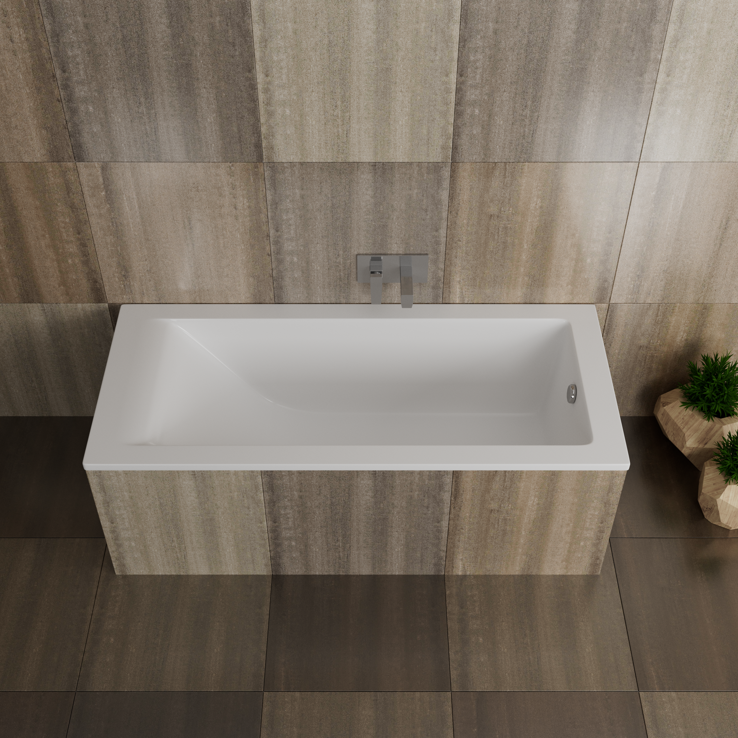 Ванна из литьевого мрамора Delice Diapason 1700х800