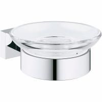 Мыльница с держателем GROHE Essentials Cube, хром (40754001) Мыльница с держателем GROHE Essentials Cube, хром (40754001)
