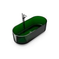 Ванна, KNIEF, Ellipse Shape, ширина, мм-1700, глубина, мм-750, высота, мм-650, тип установки-отдельностоящий, форма-овальная, материал-Solid surface, цвет-Malachit