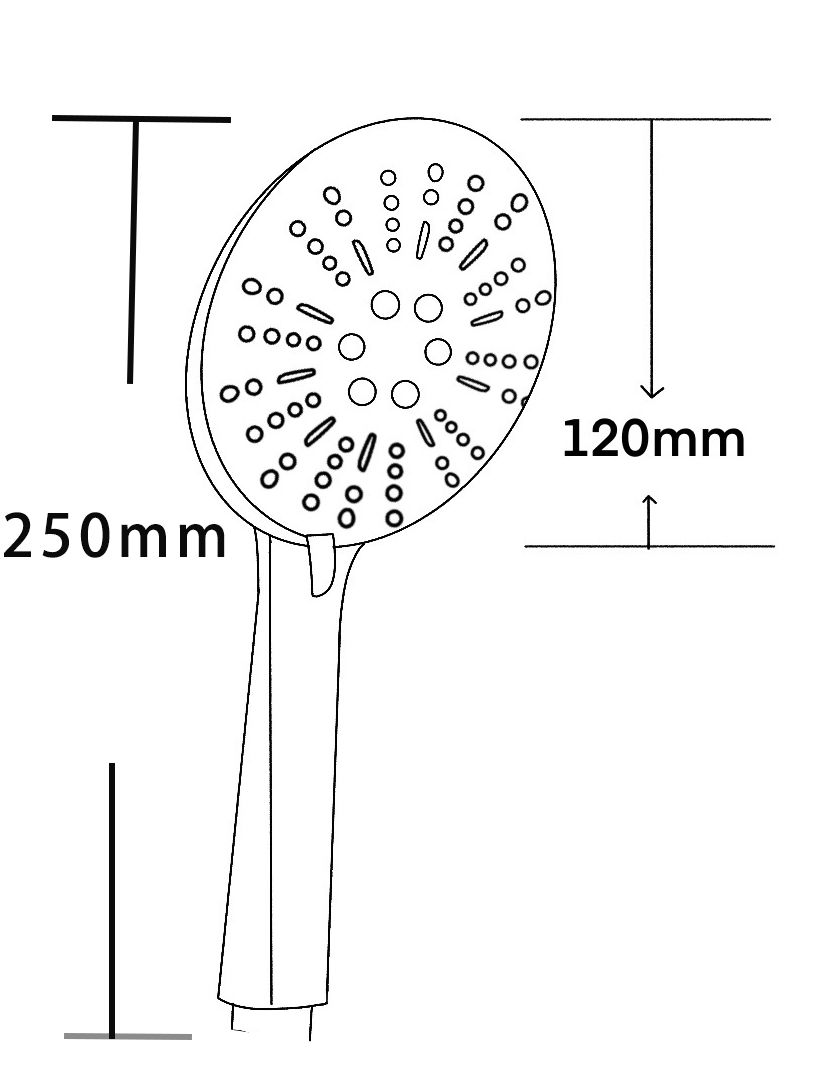 Ручной душ Black, 3 реж., диам. 115  артикул: VSP09, VODA
