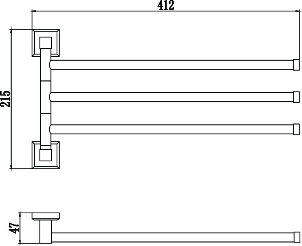 Полотенцедержатель Savol S-009503, хром, артикул S-009503