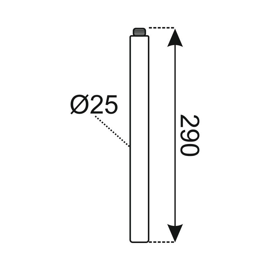 Удлинитель душевых систем Rose R30, хром