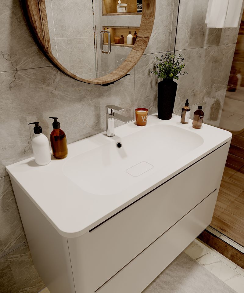 Раковина Florentina Нева 100 см 10.250.01000.201, жасмин, артикул 10.250.01000.201