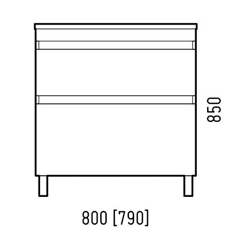Тумба напольная "Алабама 80 Z2", белая, Adel 80