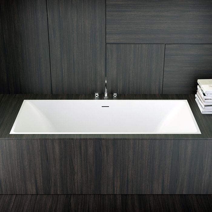 KNIEF Shape Ванна встраиваемая, 180x80xH60cм, с щелевым сливом-переливо click-clack, белая матов(с комплектом ножек) ЦЕНА на 2 ванны из прихода)