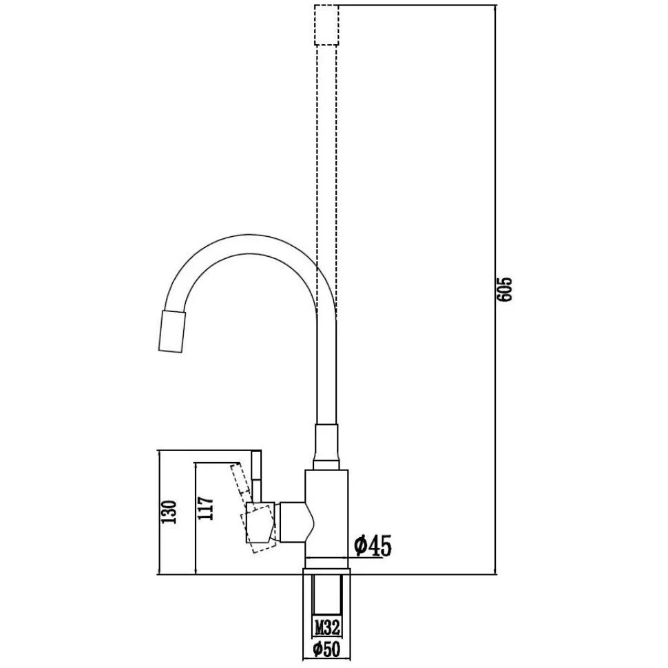 Смеситель для кухни с гибким изливом Savol S-SUS6002-04, сатин