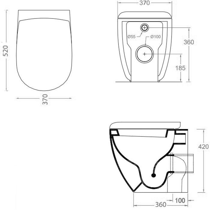 Artceram FILE 2.0 снят - Унитаз напольный 36x52 см, цвет матовый белый