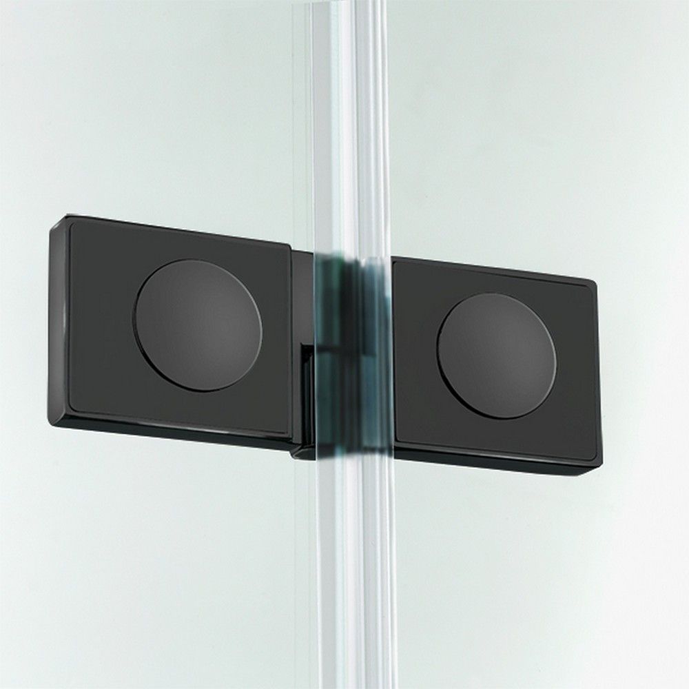 Шторка для ванны NEW TRENDY NEW SOLEO BLACK 120 см P-0044 R (черный)