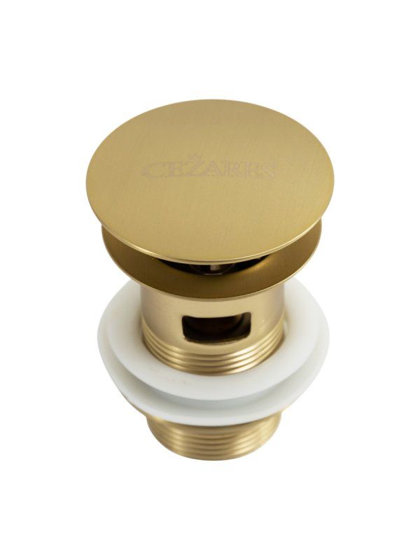 CZR-SAT-IN Донный клапан с системой "Клик-клак" с переливом, сатин, артикул CZR-SAT-IN