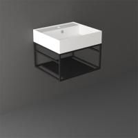 SIMAS AGILE Структура металлическая 51x46xh28 см, подвесная, для раковины AG51, с 1 полкой, цвет черный матовый