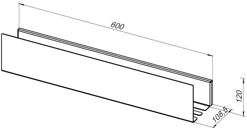 Полка Aquanet Магнум Н 60x12 черная матовая Полка Aquanet Магнум Н 60x12 черная матовая