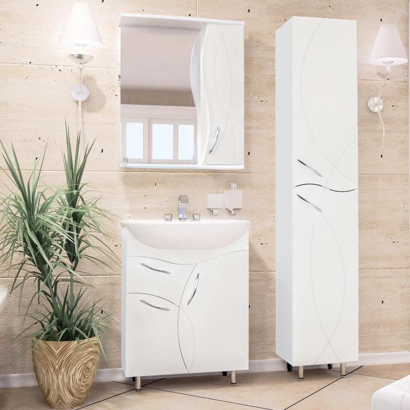 Зеркальный шкаф Style Line Амелия 75 со светом Зеркальный шкаф Style Line Амелия 75 со светом