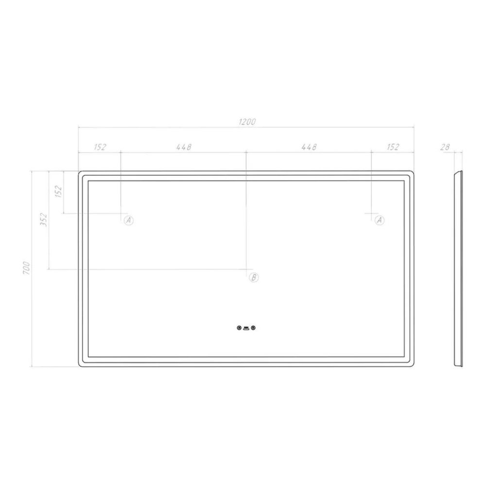 Зеркало VIGO Geometry Step 1200, артикул 236
