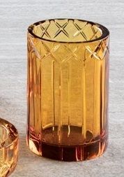 Stil Haus Queen Ambra, настольный стакан из хрусталя, цвет янтарь
