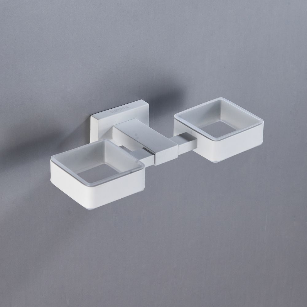 Стакан для ванной комнаты двойной Shevanik SG5622C, белый