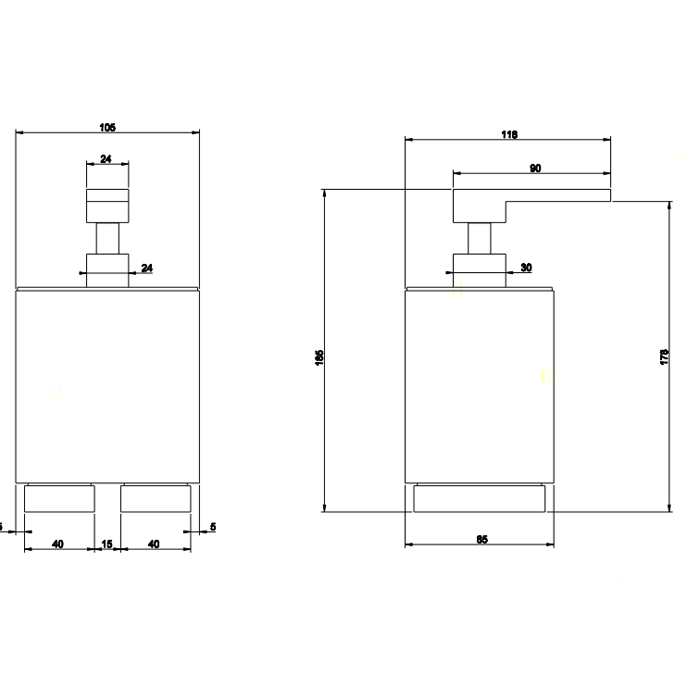 Gessi Rettangolo Дозатор для жидкого мыла настольный, цвет: хром/черный Gessi Rettangolo Дозатор для жидкого мыла настольный, цвет: хром/черный