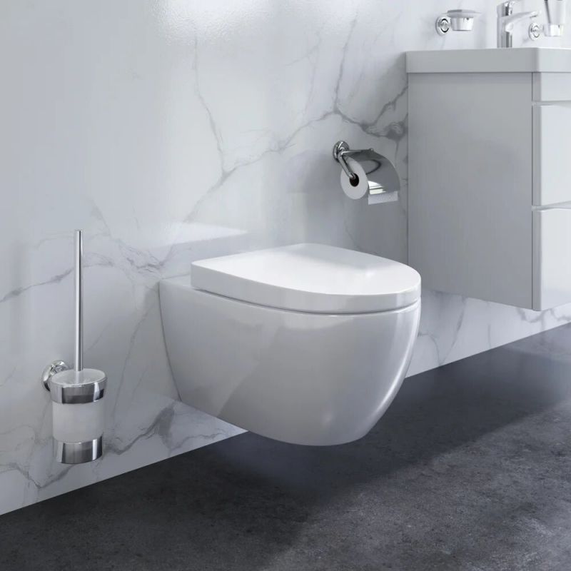 Комплект унитаза с инсталляцией AM.PM Awe CK11FB с сиденьем Микролифт с клавишей смыва Хром и аксессуарами для ванной комнаты Комплект унитаза с инсталляцией AM.PM Awe CK11FB с сиденьем Микролифт с клавишей смыва Хром и аксессуарами для ванной комнаты