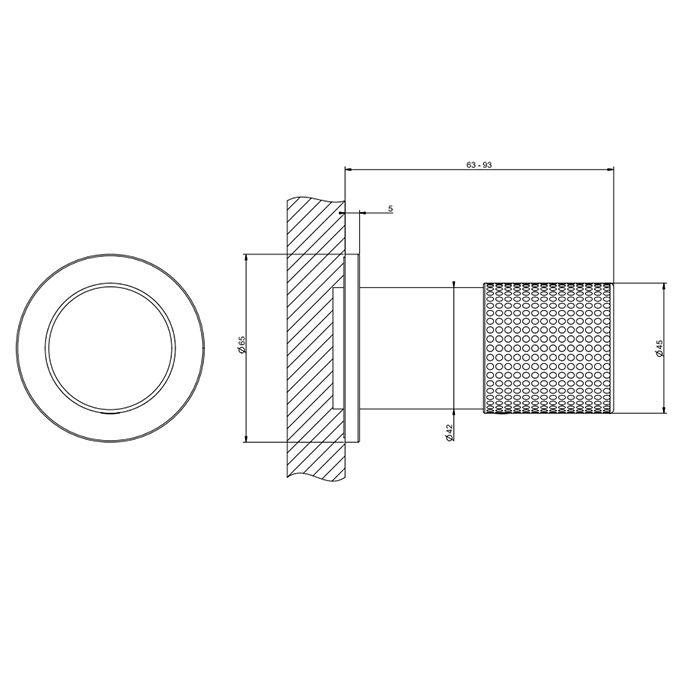 GESSI HABITO CESELLO Смеситель настенный встраиваемый, однорычажный, внешняя часть, цвет хром