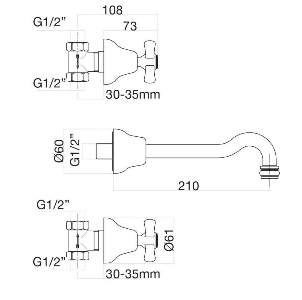 Смеситель для раковины Fiore MARGOT 26ZZ0636, бронза