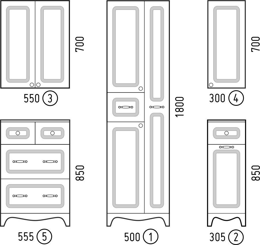 Шкаф-пенал "Классика 50"