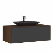 Тумба с раковиной ORKA Craft 120 подвесная, орех/антрацит Тумба с раковиной ORKA Craft 120 подвесная, орех/антрацит