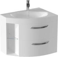 Тумба для ванной без раковины De Aqua Трио Люкс 80 New R белая Grass