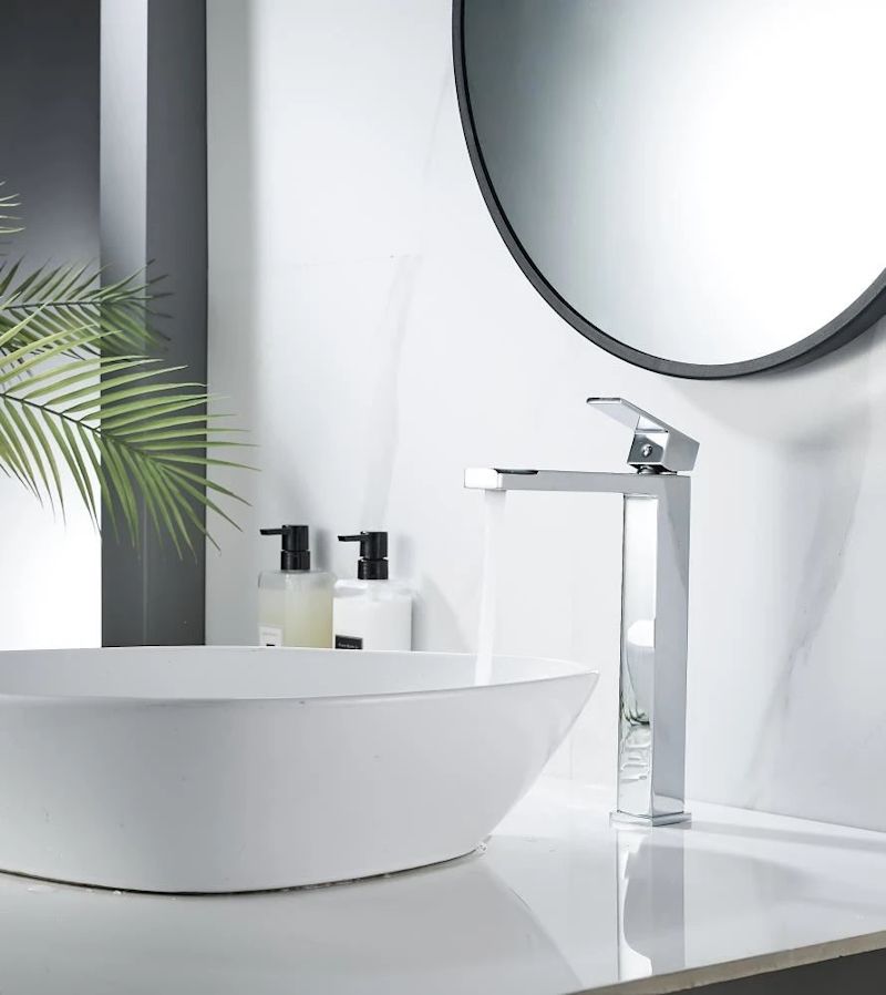 Смеситель для раковины высокий Knotlor KN-24, хром