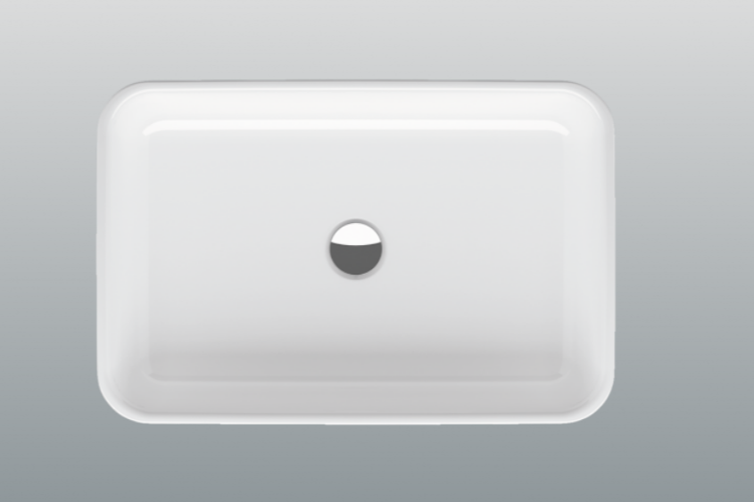 BETTEART Раковина на столешницу, 80х40хh11 cм,эмалированная,без отверстия под смеситель и перелива,с крепежом,цвет белый