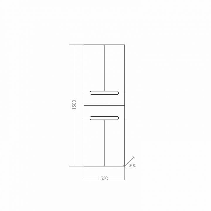 Шкаф-пенал "Лондон 50" подвесная