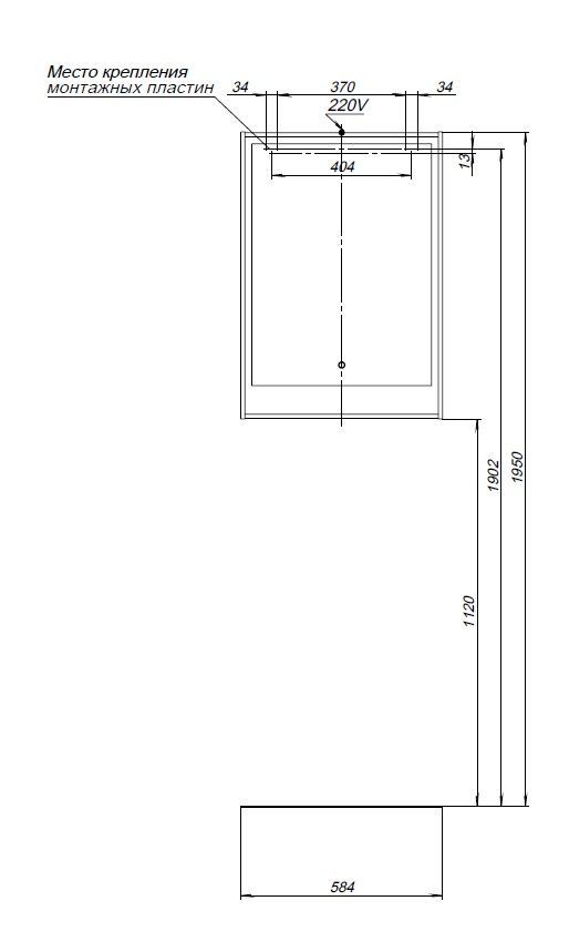 Зеркало Aquanet Милан 60 белый глянец Зеркало Aquanet Милан 60 белый глянец