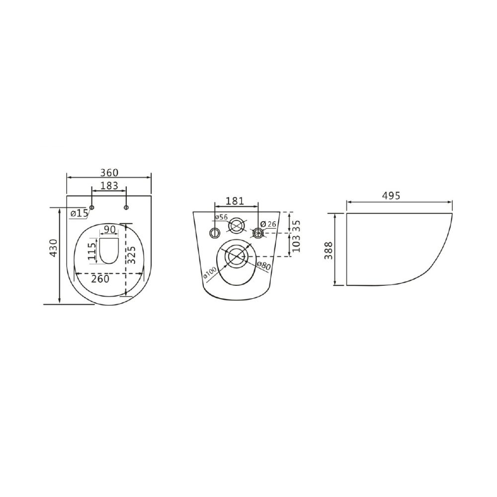 Унитаз Lemark GLAZER подвесной, черный матовый (9612004), артикул 9612004