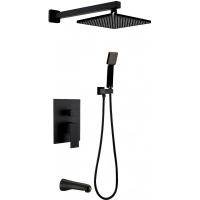 Душевой комплект BERGES NARDIS 3S BLACK, черный матовый